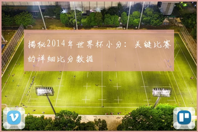 揭秘2014年世界杯小分:关键比赛的详细比分数据